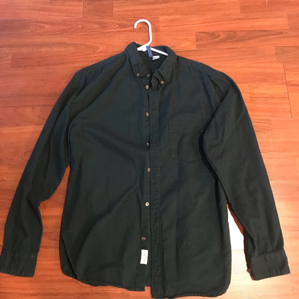 Forest Green Cozy Button Down